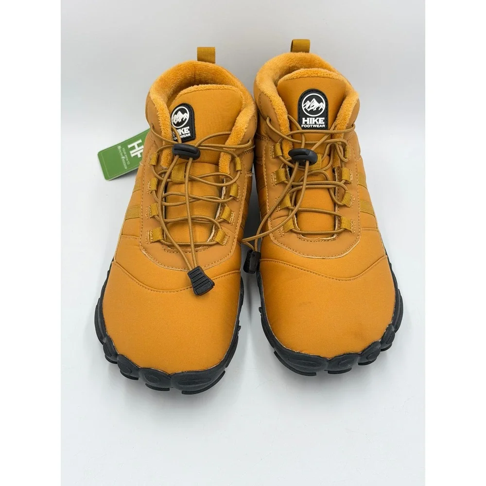 HIKE Footwear HF Barefoot Winter Boots Mens EU 42 Yellow Insulated Wide Toe Box